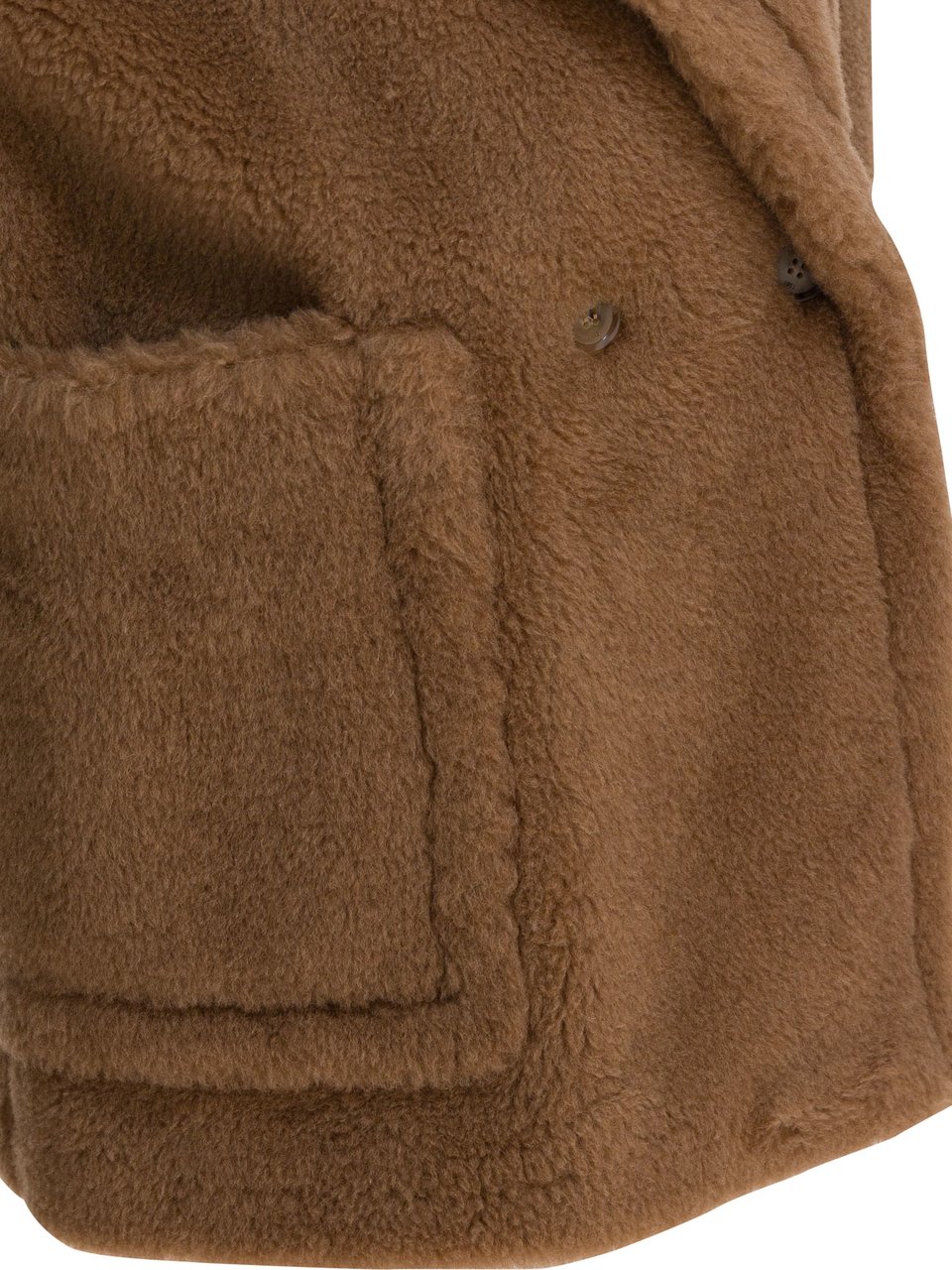Max Mara Double-breasted sleeveless jacket in Teddy Bruin