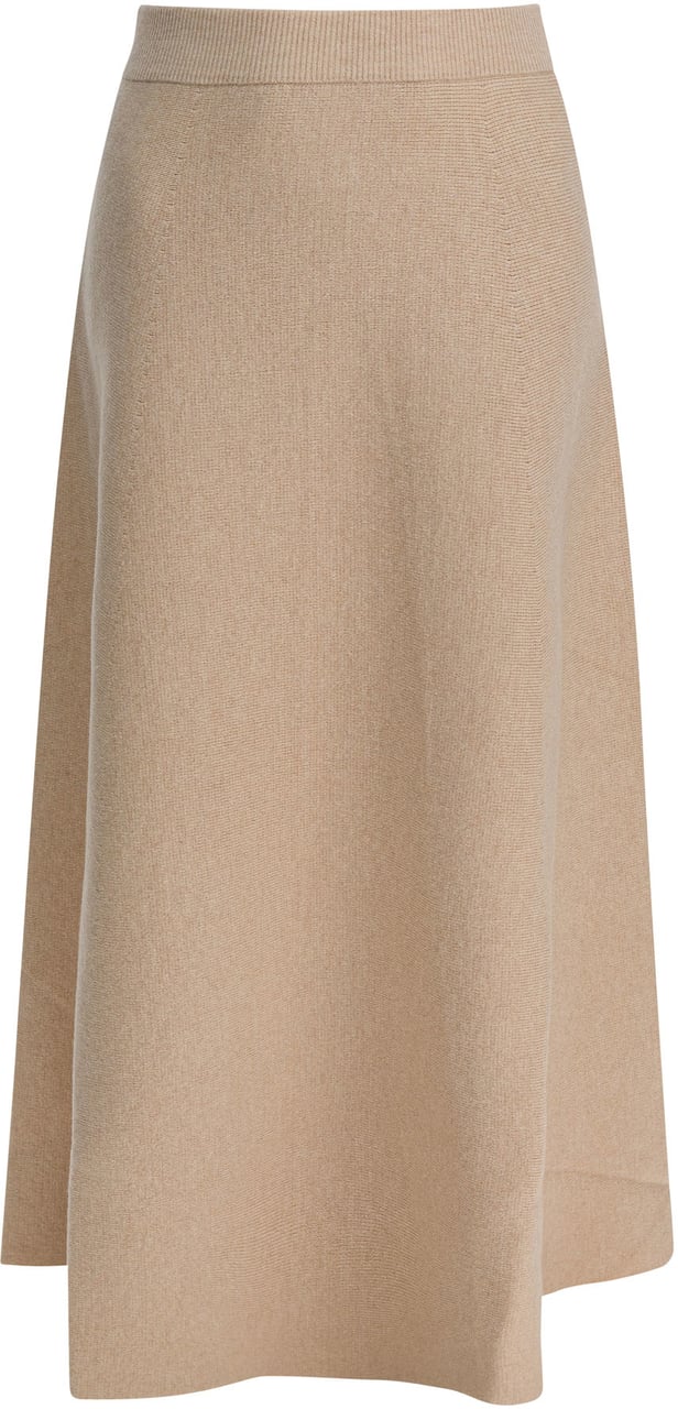 Max Mara Wool and cashmere flared skirt Beige