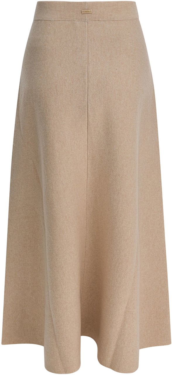 Max Mara Wool and cashmere flared skirt Beige
