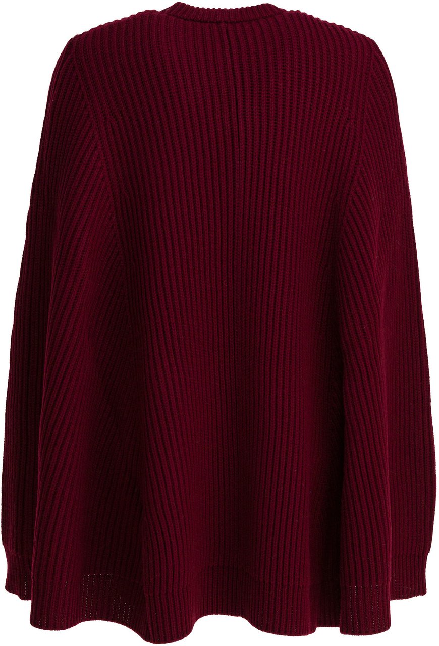 Max Mara Wool and cashmere cape dress Rood