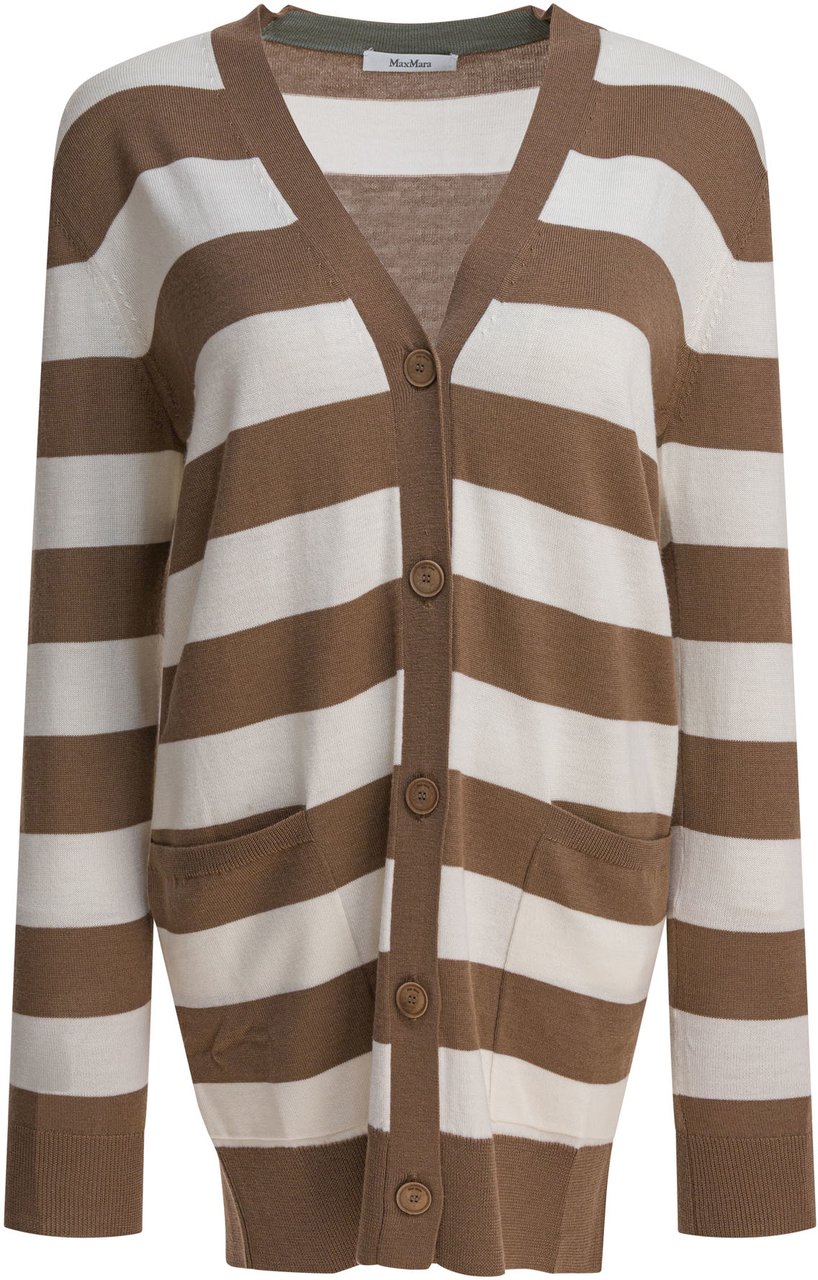 Max Mara Cardigan with 1951 lettering Bruin