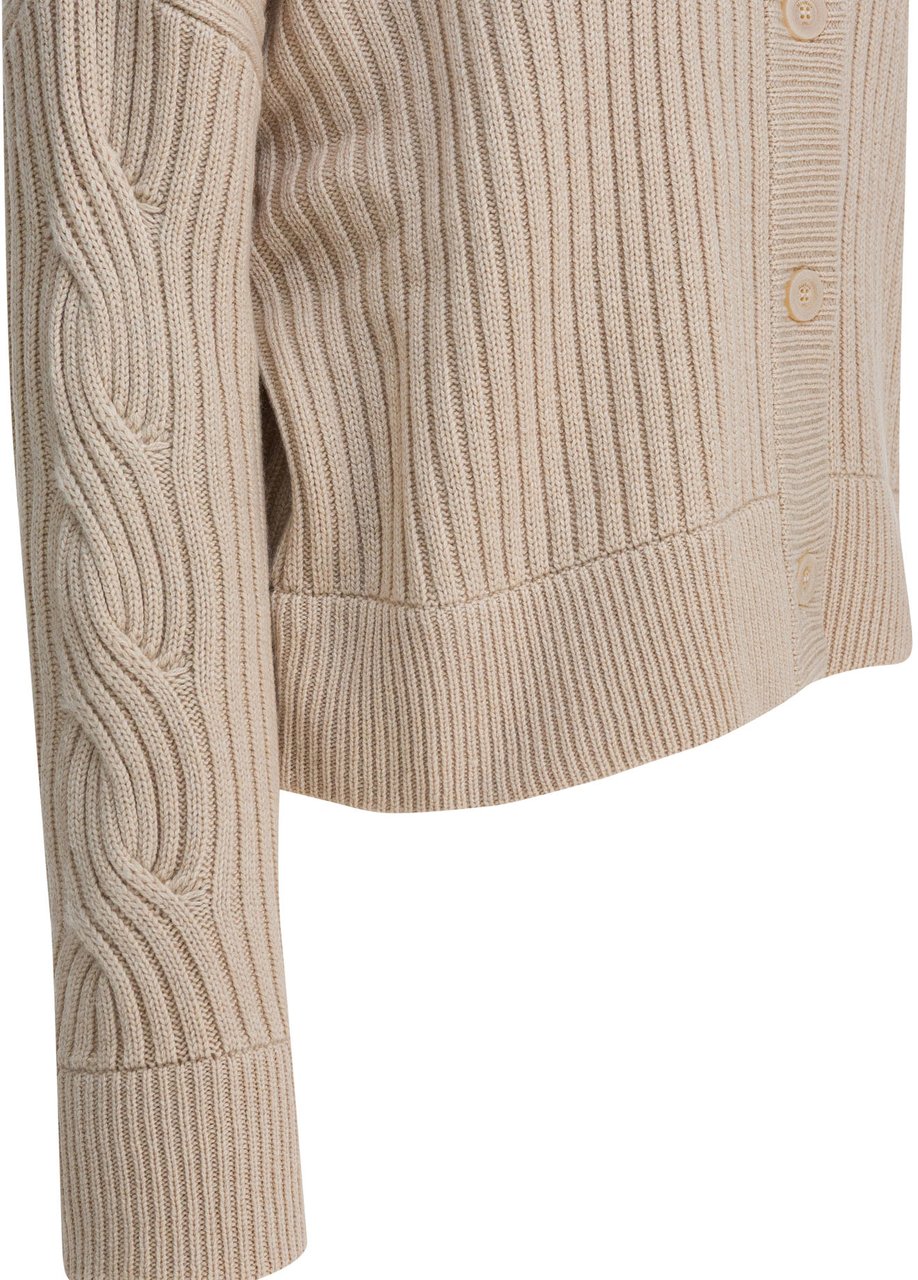 Max Mara Wool and cashmere cardigan Beige