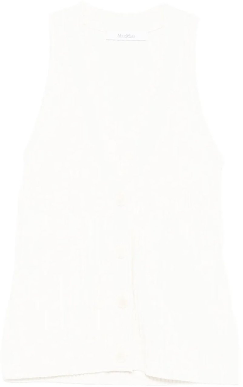 Max Mara Bimba Waistcoat Ivory Divers
