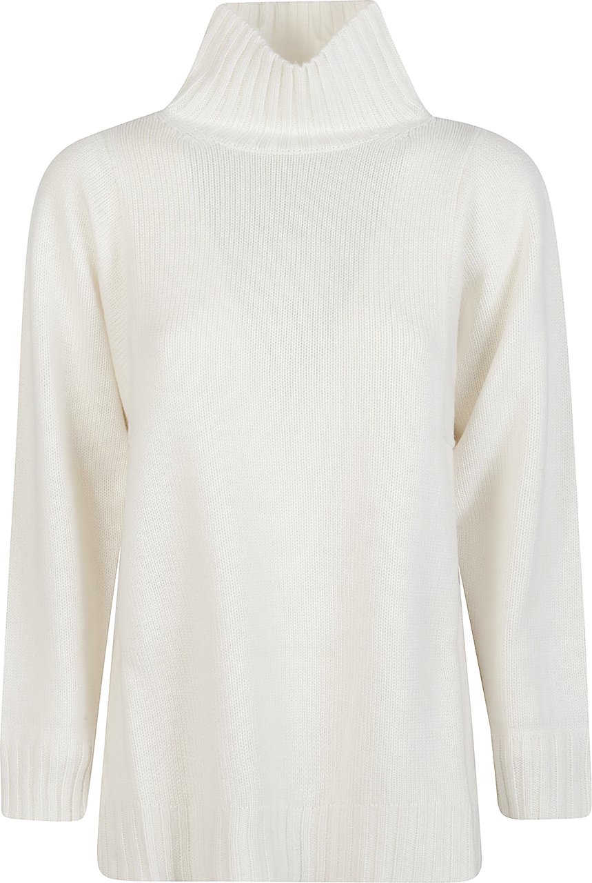 Max Mara Aceti Turtle Neck Sweater White Wit