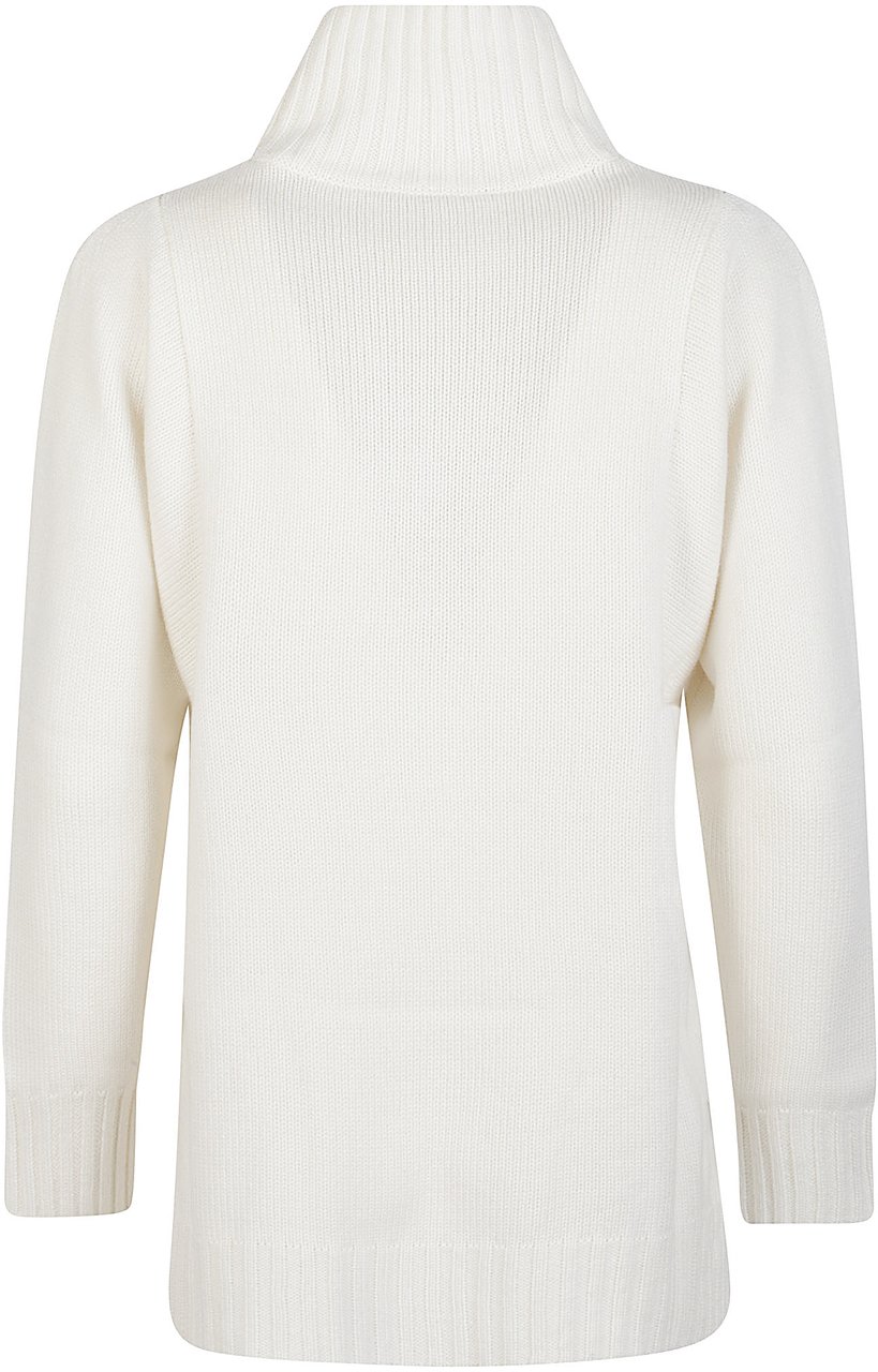 Max Mara Aceti Turtle Neck Sweater White Wit