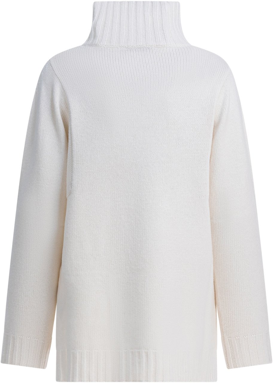 Max Mara Cashmere turtleneck sweater Wit