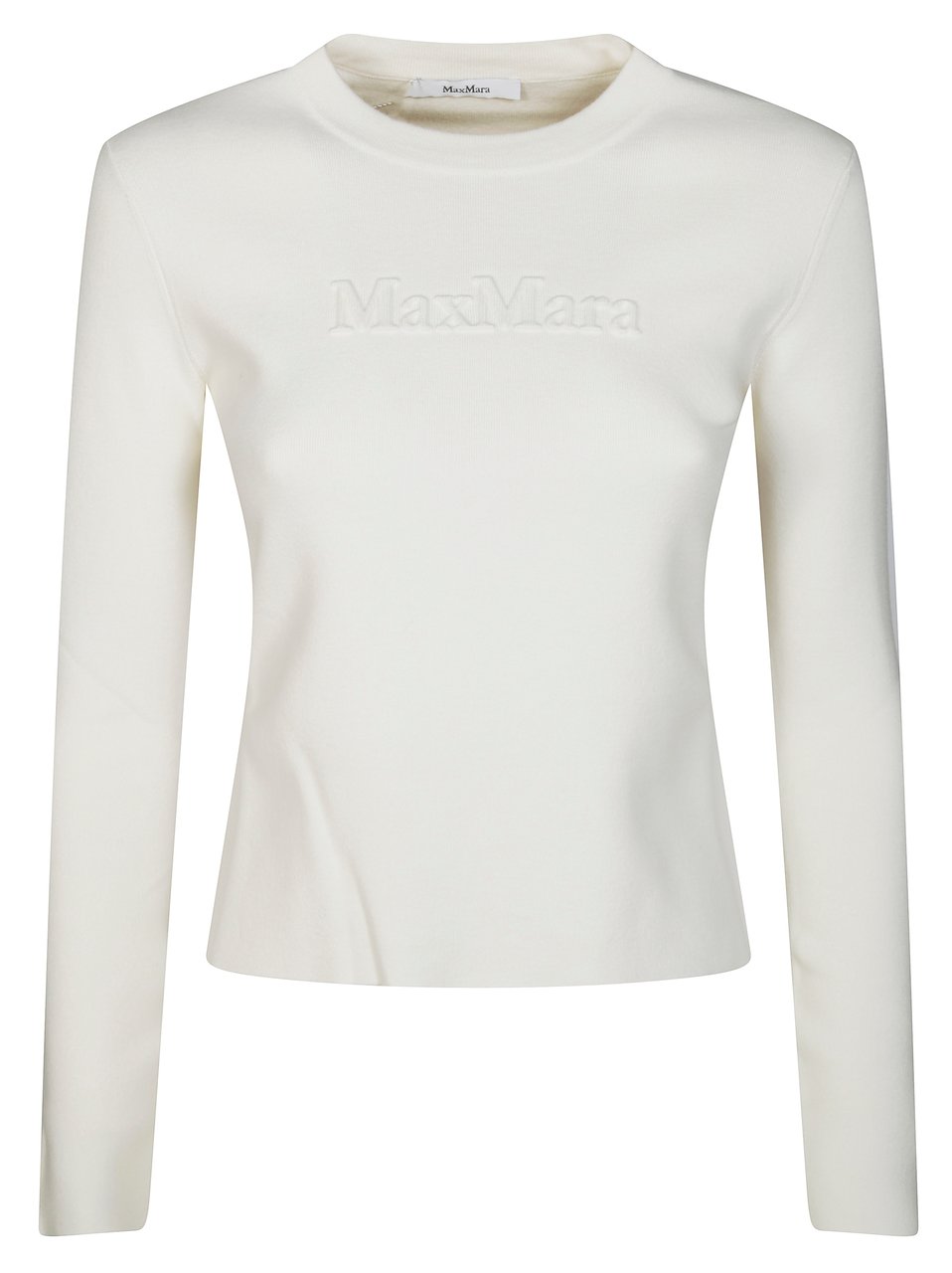 Max Mara White Long-Sleeve TICINO Top Wit