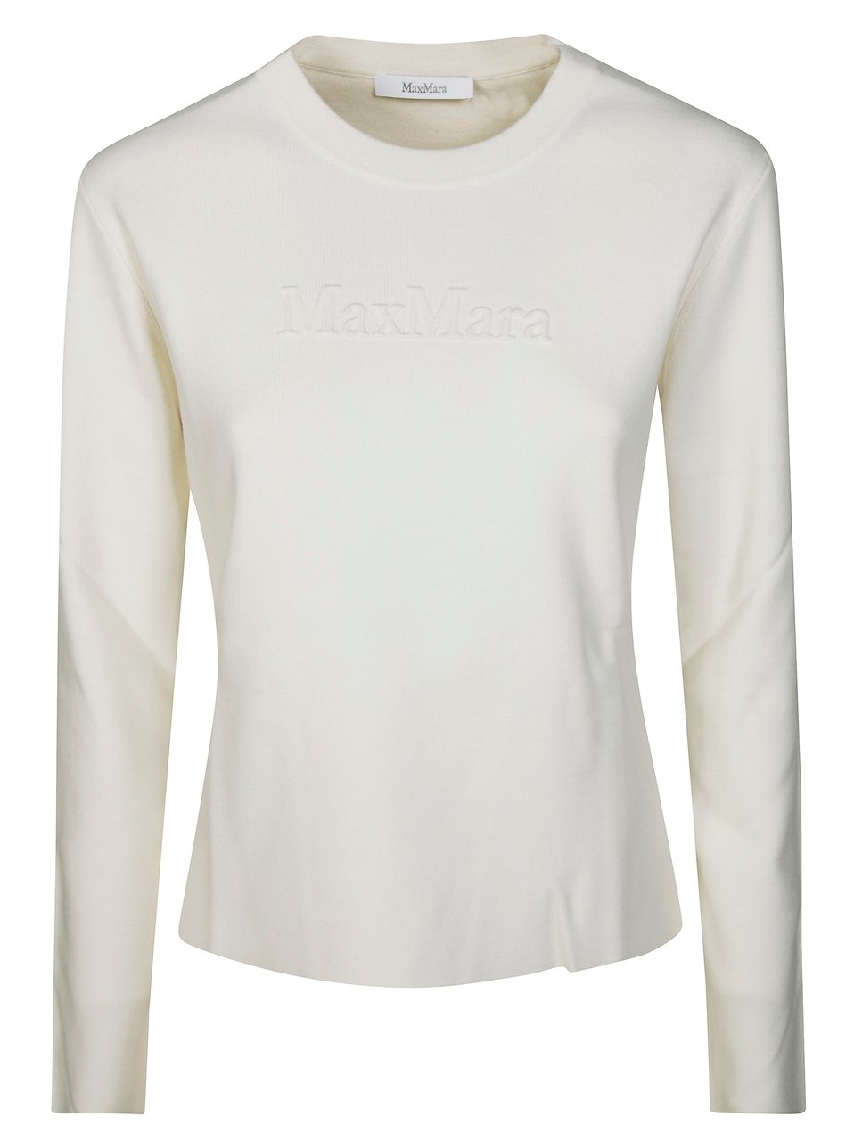 Max Mara White Long-Sleeve TICINO Top Wit