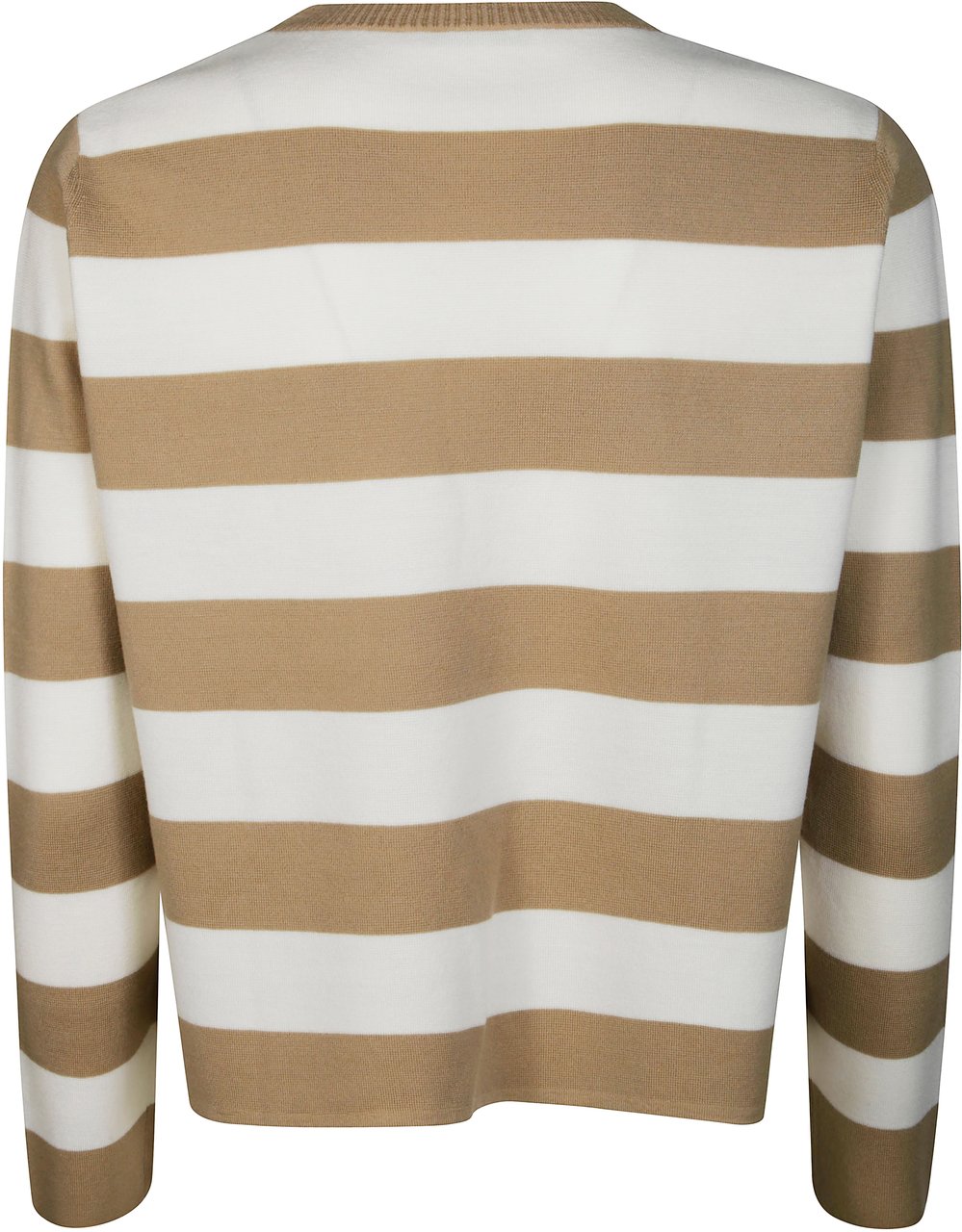 Max Mara Cropped Knit Top with Bold Applique Detail Neutraal