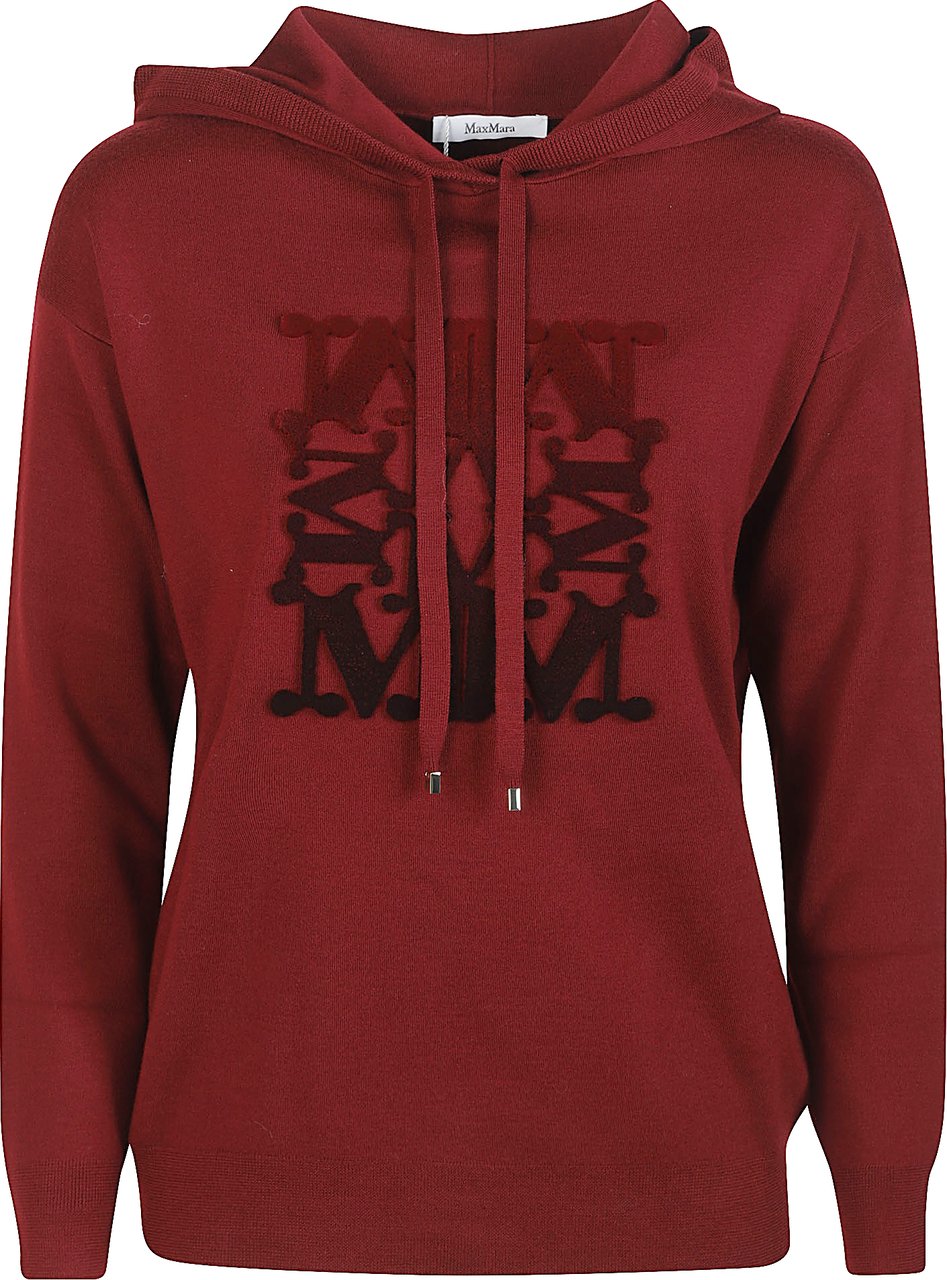 Max Mara Taddeo Hooded Sweater Red Rood