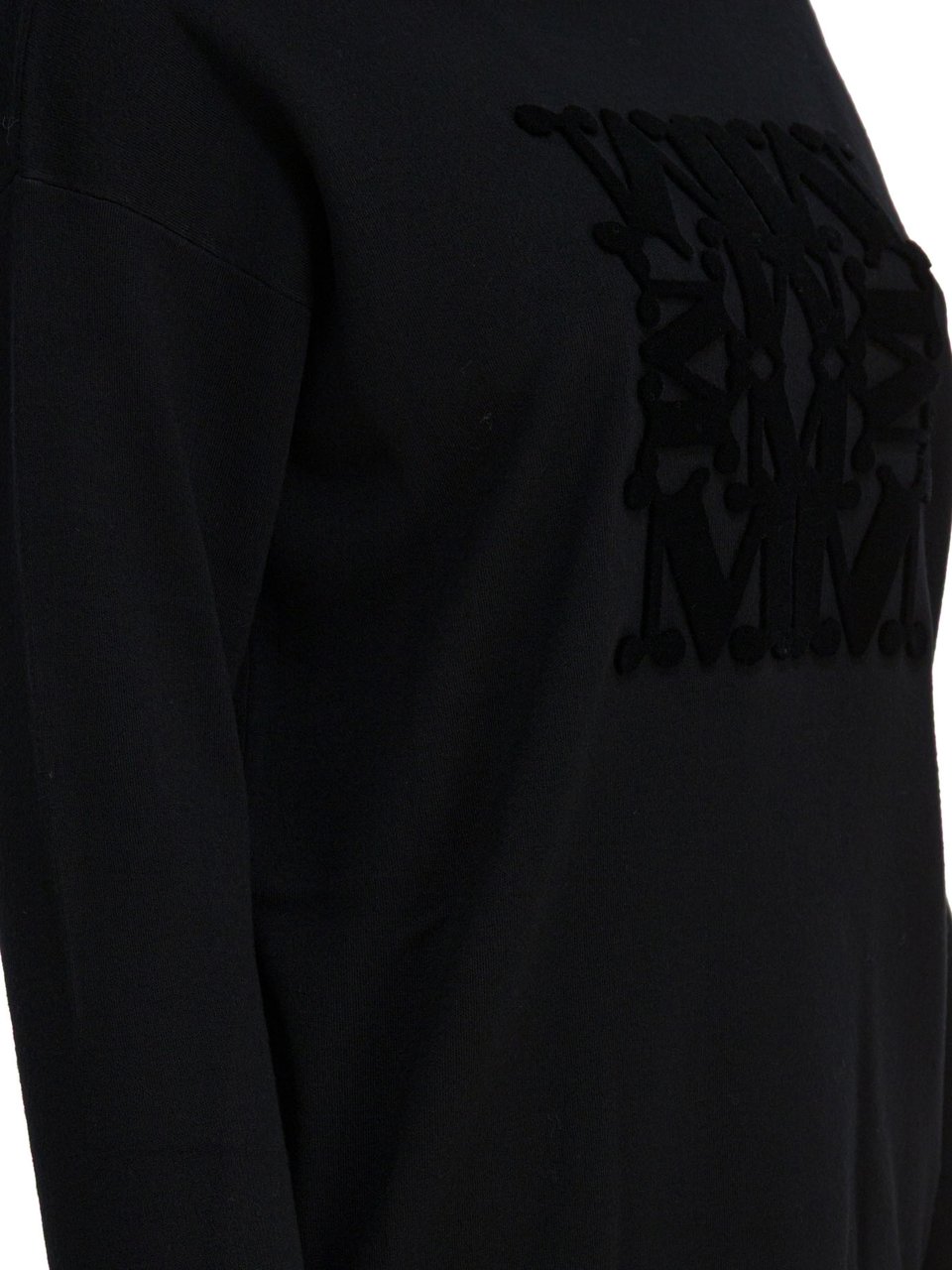 Max Mara Virgin wool hooded sweater Zwart