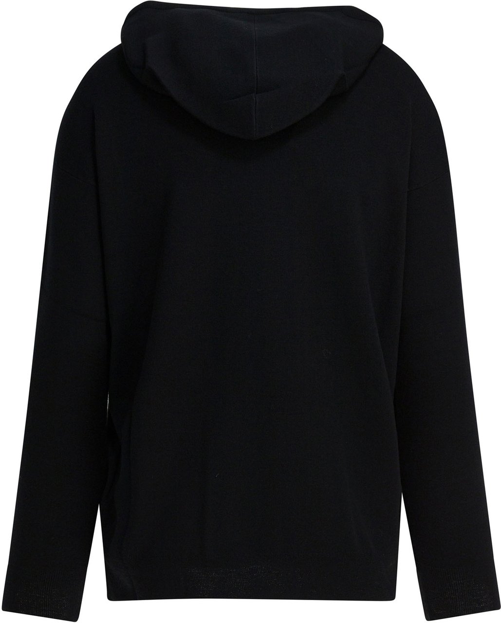Max Mara Virgin wool hooded sweater Zwart