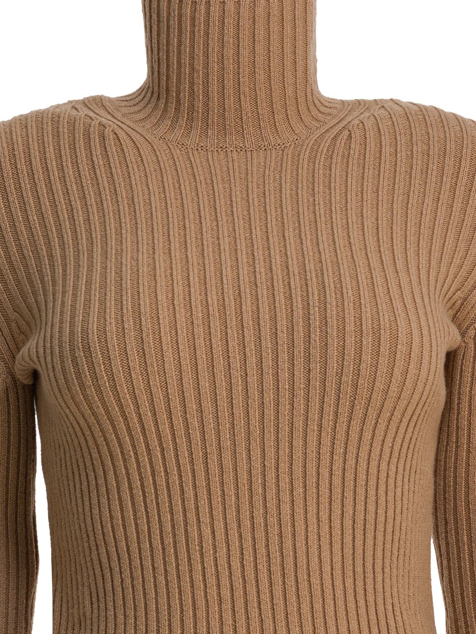 Max Mara Wool and cashmere turtleneck sweater Beige