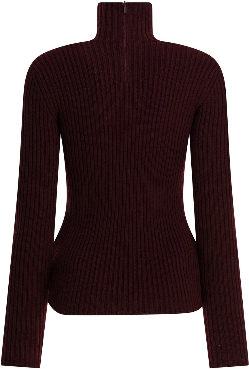 Max Mara Wool and cashmere turtleneck sweater Rood