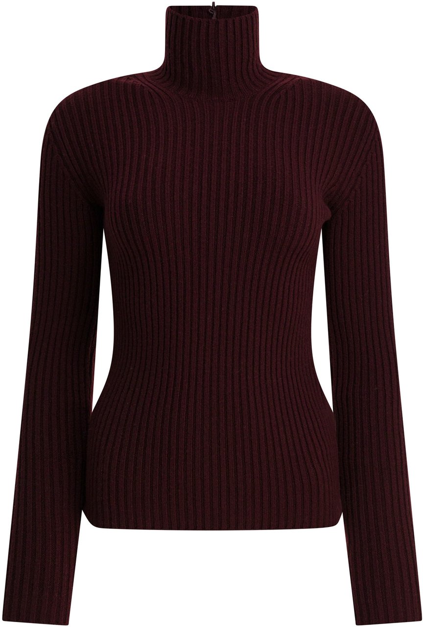 Max Mara Wool and cashmere turtleneck sweater Rood