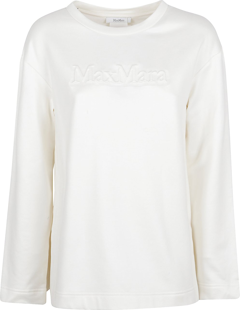 Max Mara Relaxed Fit White Sweater Wit