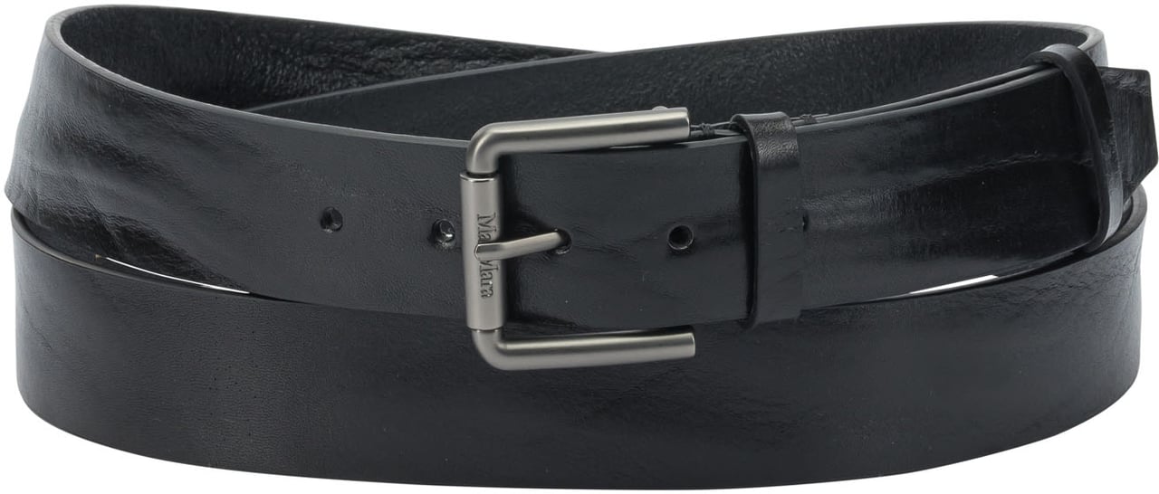 Max Mara Long leather belt Zwart