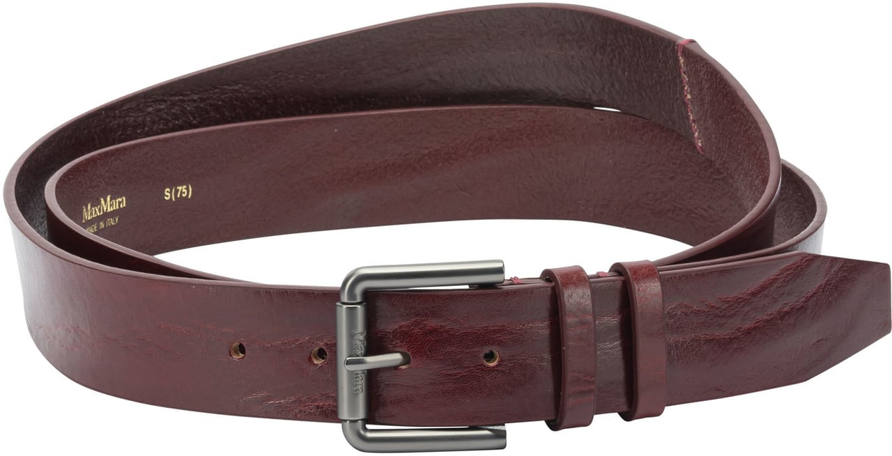Max Mara Long leather belt Rood