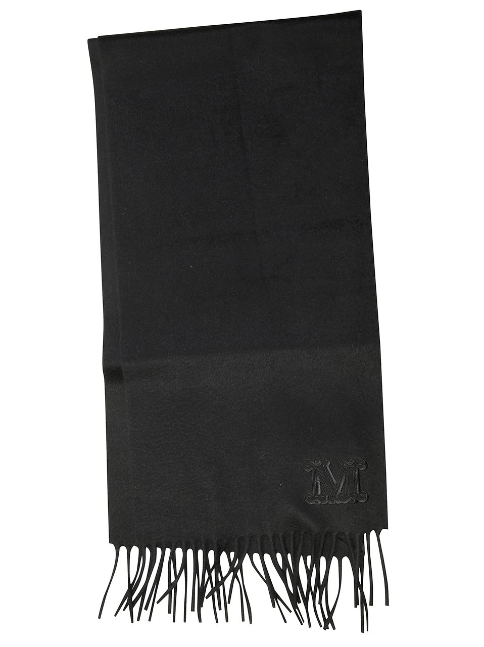 Max Mara Wsdalia Long Rectangular Scarf with Subtle Sheen Zwart