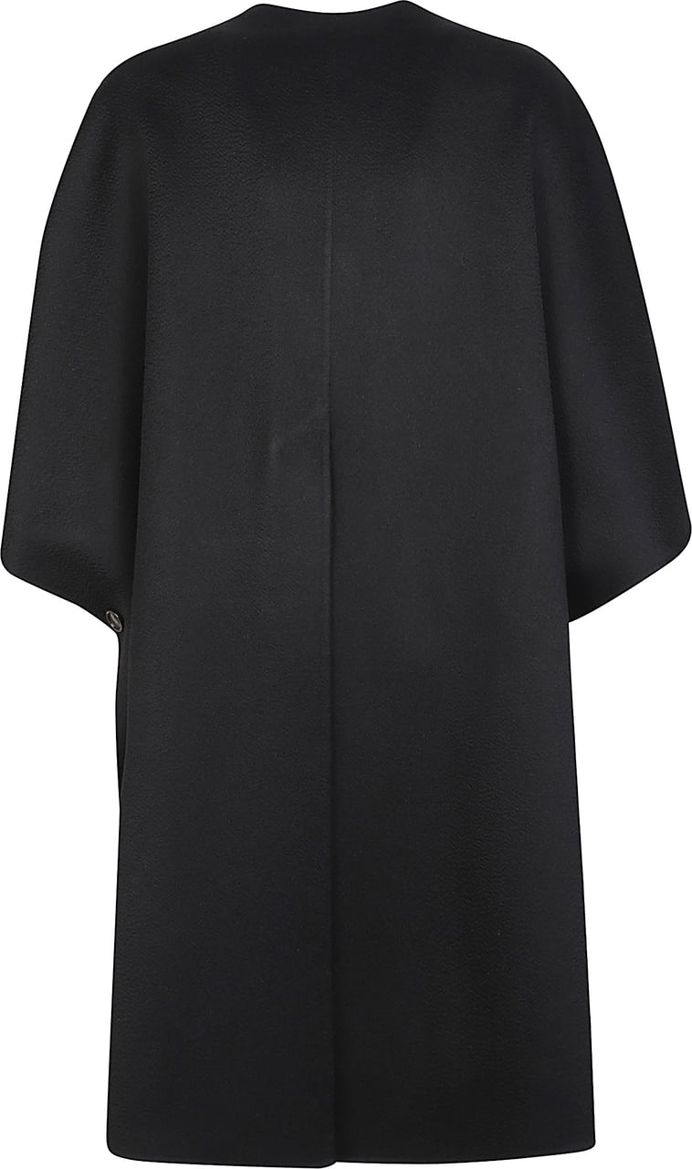 Max Mara Moriana Long Cape Black Zwart