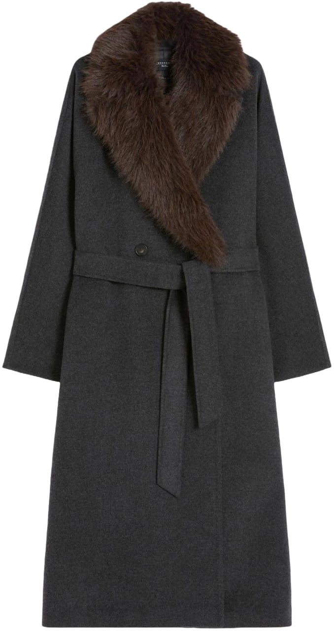 Max Mara Coats Anthracite Grijs