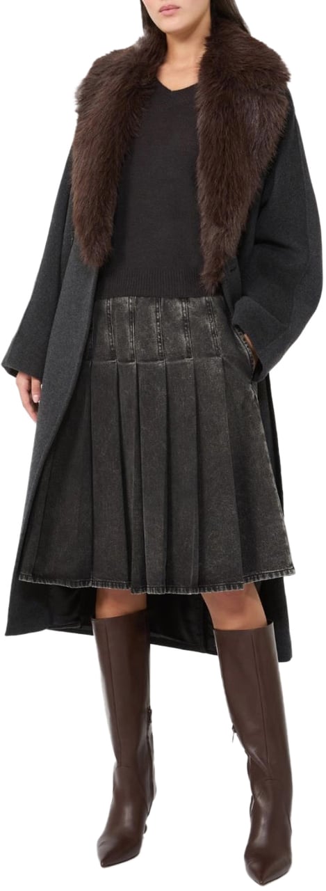 Max Mara Coats Anthracite Grijs