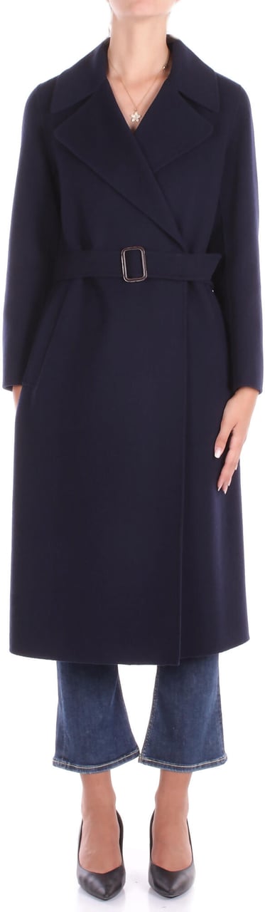 Max Mara Coats Blue Blauw