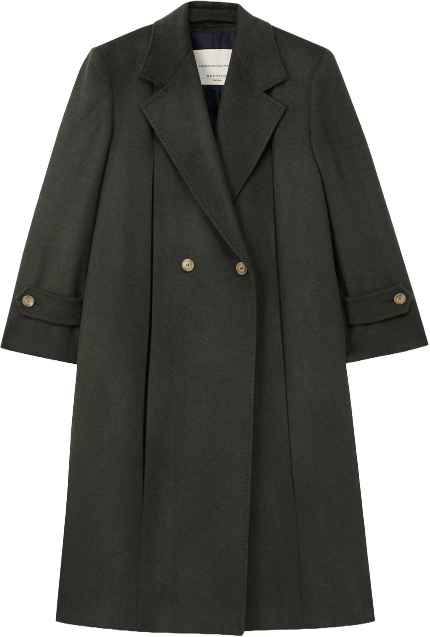 Max Mara Coats Verde Scuro Groen
