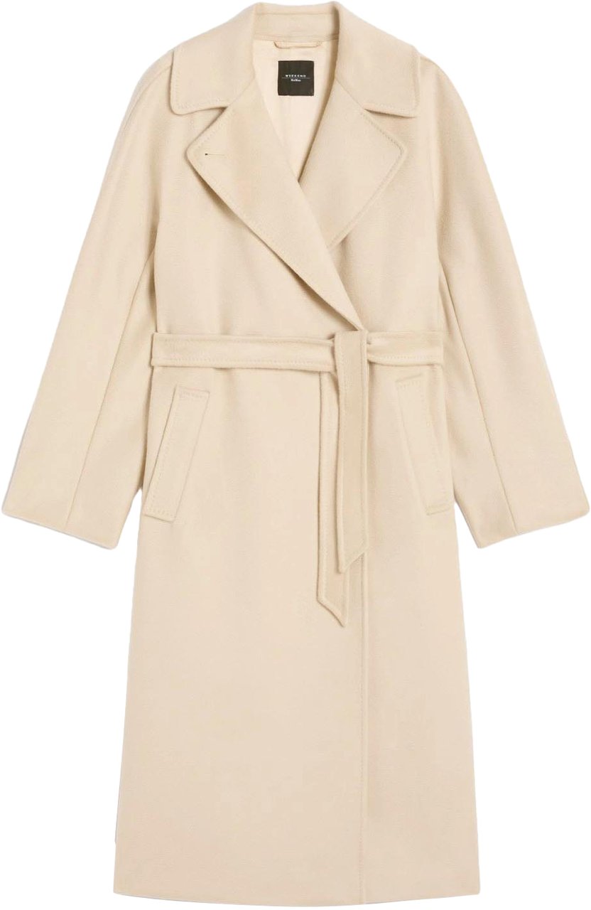 Max Mara Coats Ivory Wit