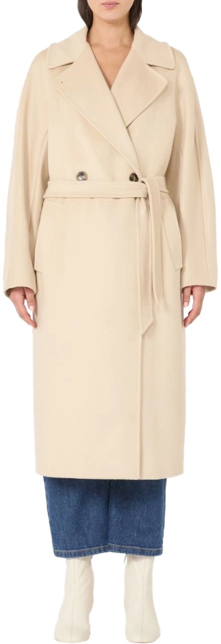 Max Mara Coats Ivory Wit