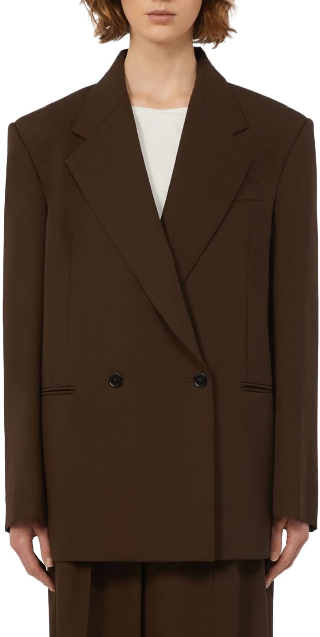 Max Mara Jackets Marrone Scuro Bruin