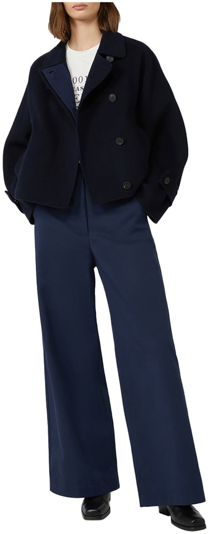 Max Mara Coats Blue Blauw