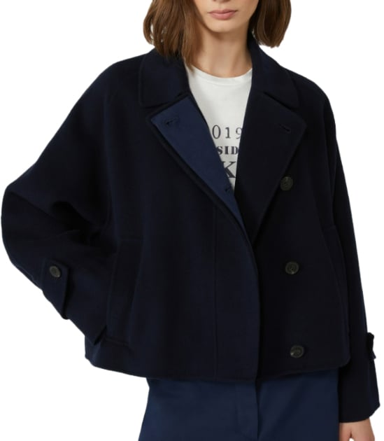 Max Mara Coats Blue Blauw
