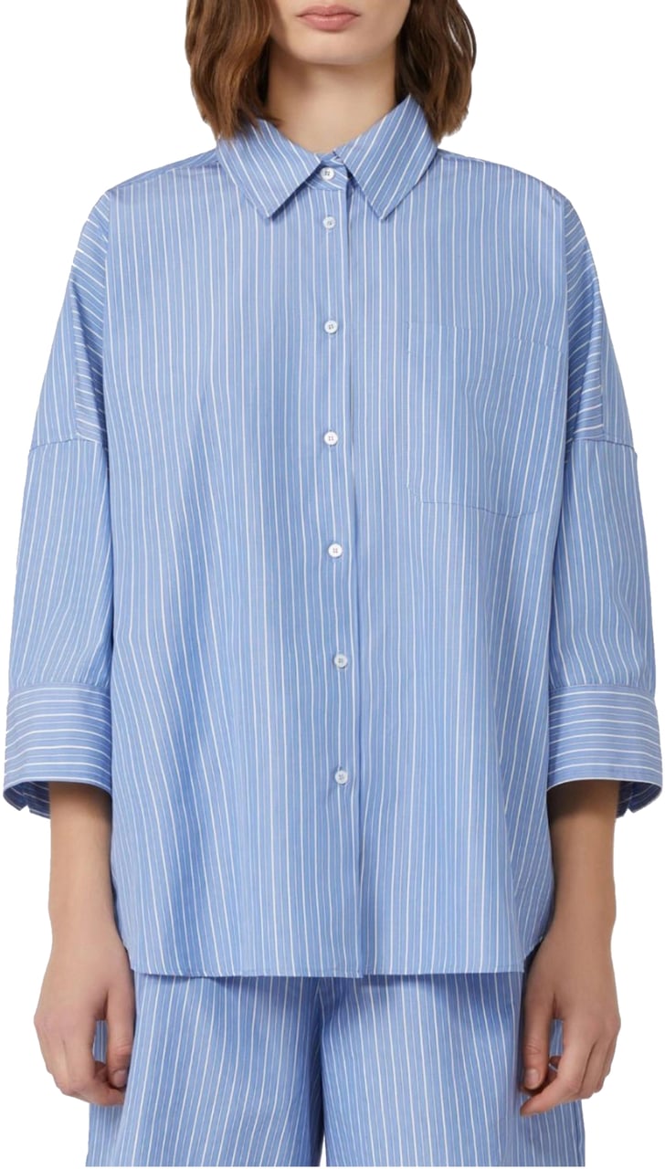 Max Mara Max Mara Weekend Zavorra Blouses Lichtblauw 2525116121600 Blauw