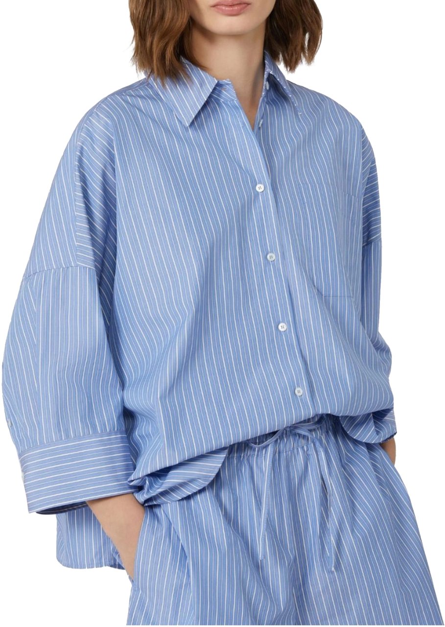 Max Mara Max Mara Weekend Zavorra Blouses Lichtblauw 2525116121600 Blauw