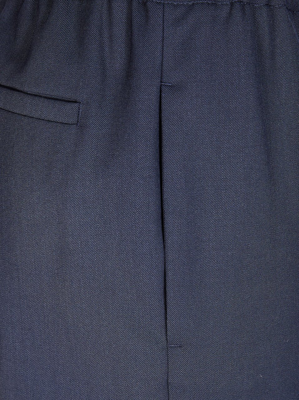 Max Mara Tailored High-Waist Wool Pants with Elastic Waistband Zwart