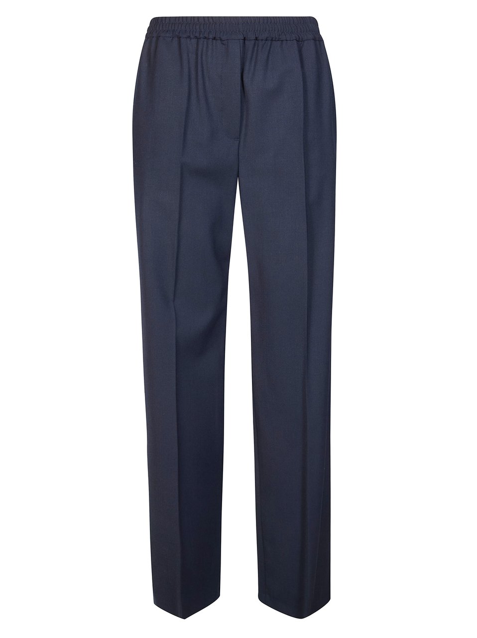 Max Mara Tailored High-Waist Wool Pants with Elastic Waistband Zwart