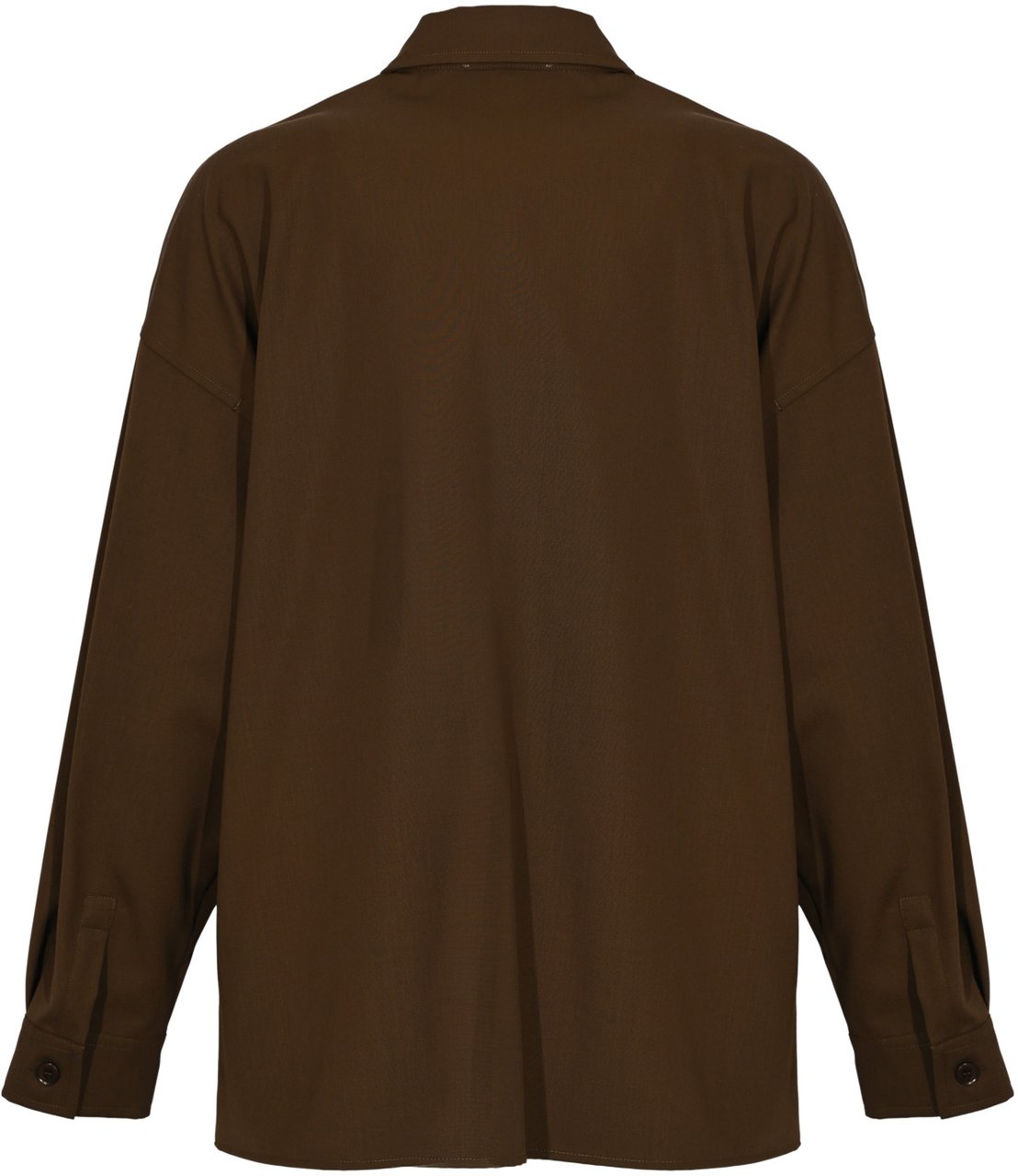 Max Mara Shirts Marrone Scuro Bruin