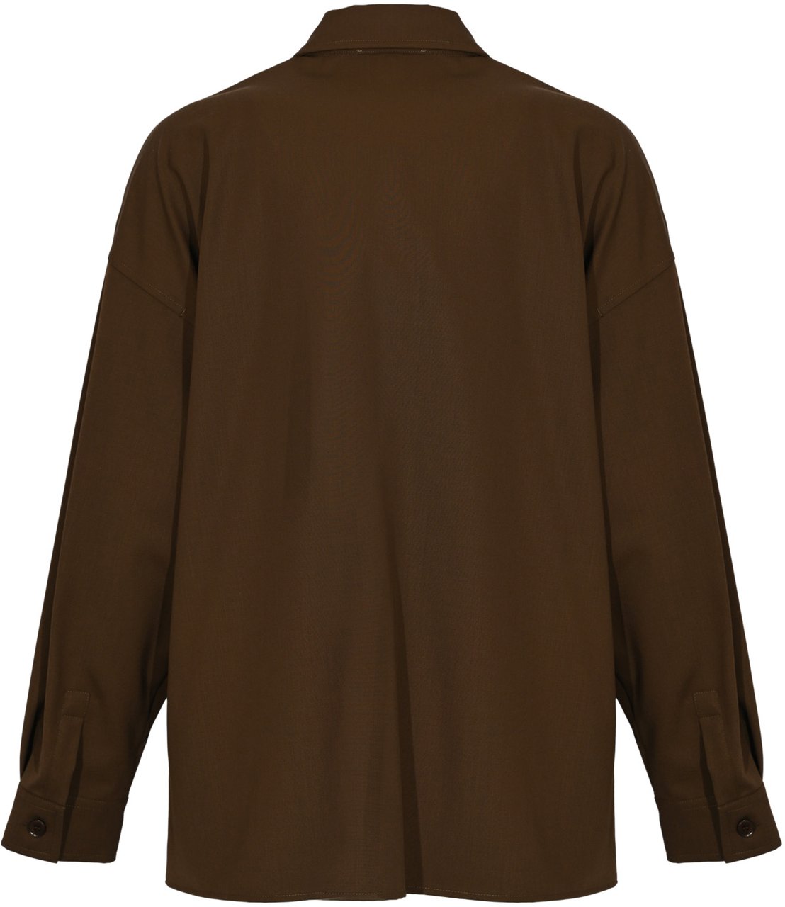 Max Mara Shirts Marrone Scuro Bruin