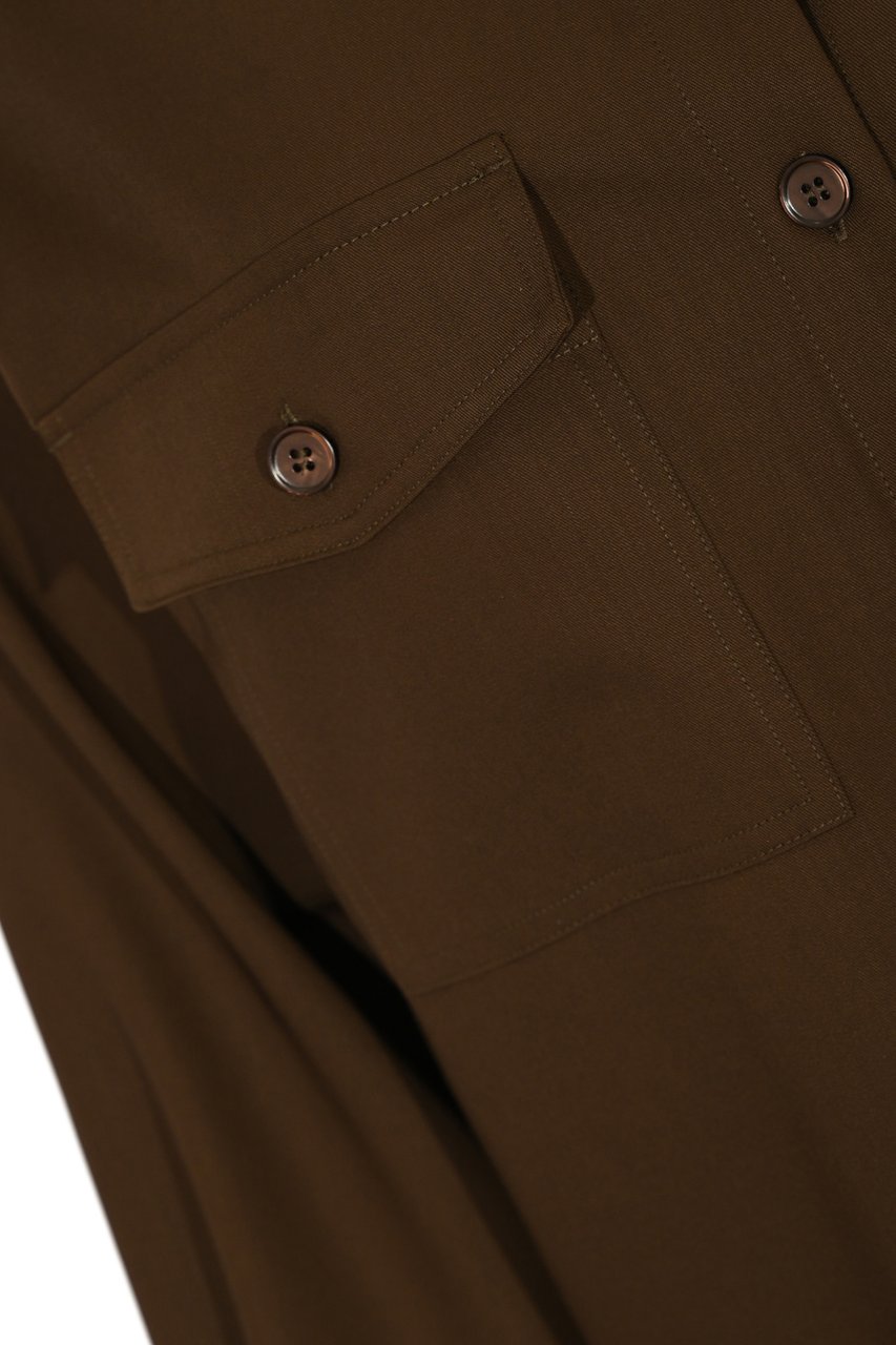 Max Mara Shirts Marrone Scuro Bruin