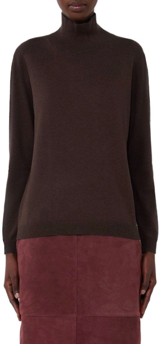 Max Mara MAX MARA WEEKEND KIKU CHOCOLATE TURTLENECK SWEATER Bruin