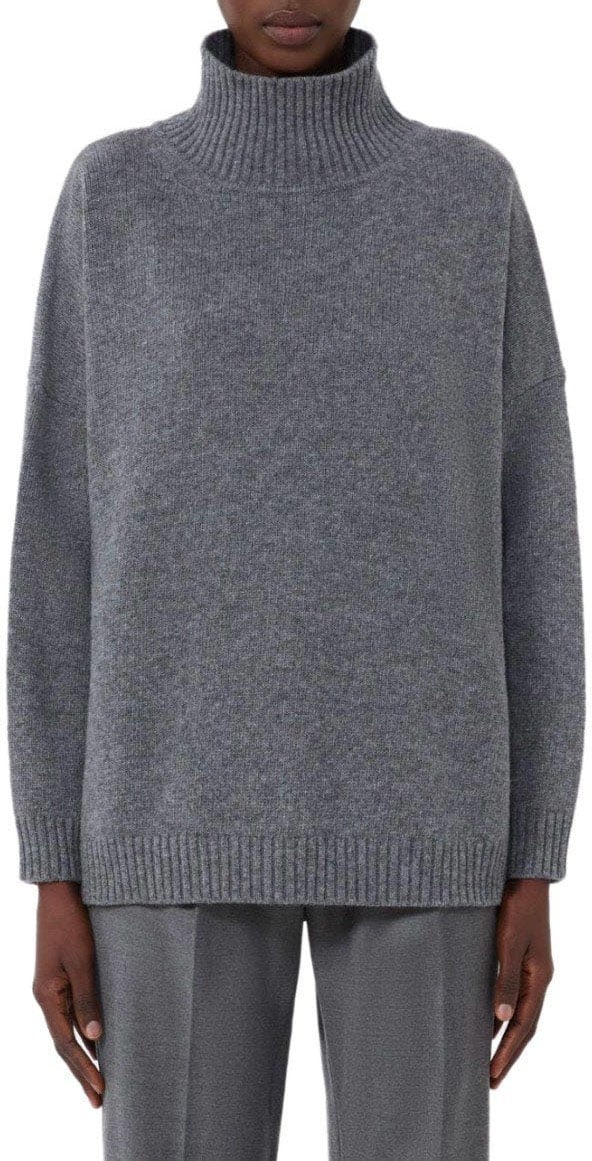 Max Mara MAX MARA WEEKEND BORGIA ANTHRACITE GREY TURTLENECK SWEATER Grijs