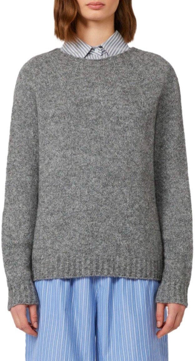 Max Mara MAX MARA WEEKEND GHIACCI MELANGE GREY SWEATER Grijs