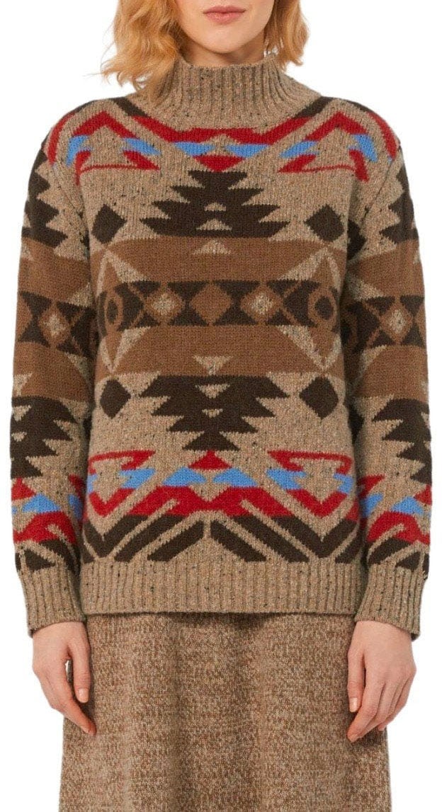 Max Mara MAX MARA WEEKEND ERITREA BROWN TURTLENECK SWEATER Beige