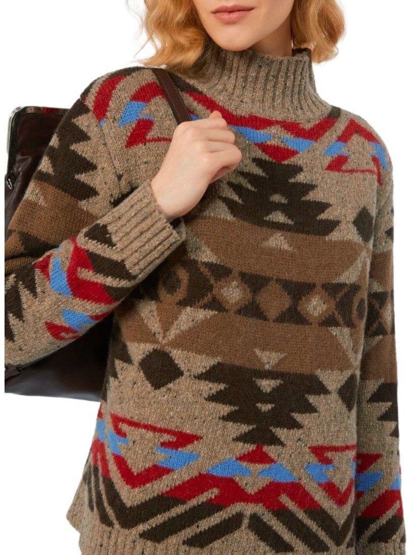 Max Mara MAX MARA WEEKEND ERITREA BROWN TURTLENECK SWEATER Beige