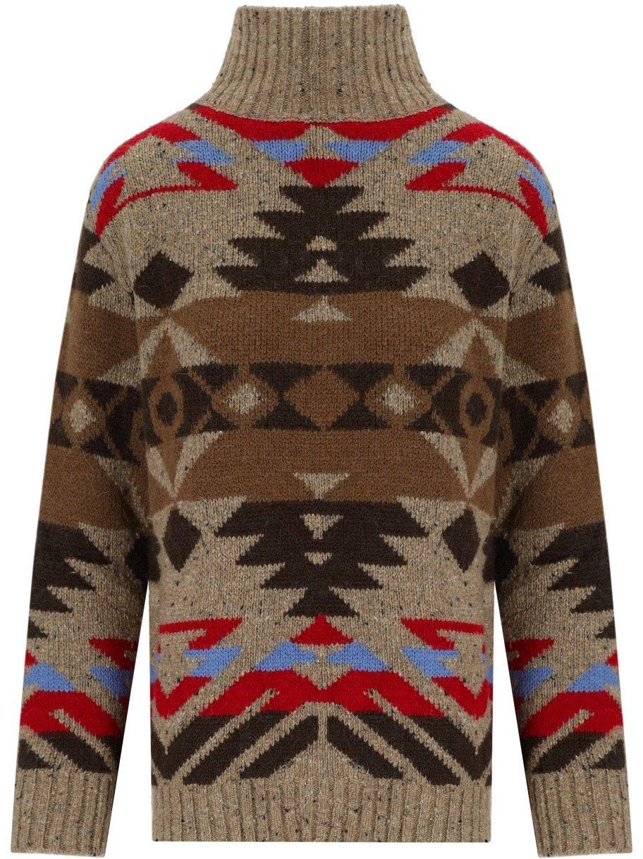 Max Mara MAX MARA WEEKEND ERITREA BROWN TURTLENECK SWEATER Beige
