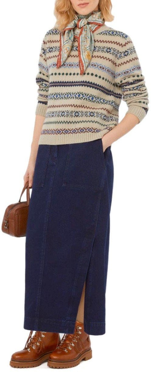 Max Mara MAX MARA WEEKEND QUIRITE ECRU CREWNECK SWEATER Beige