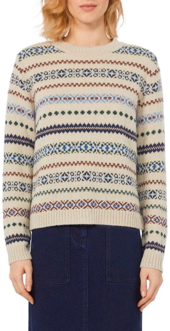 Max Mara MAX MARA WEEKEND QUIRITE ECRU CREWNECK SWEATER Beige