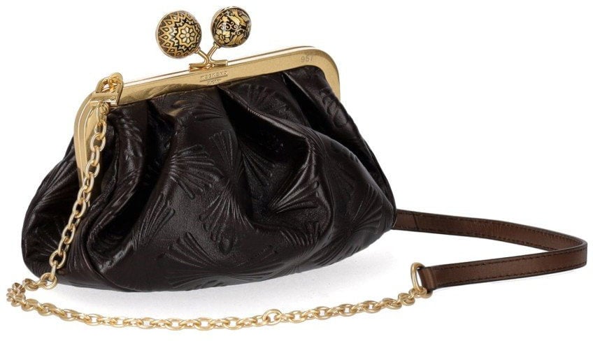 Max Mara MAX MARA WEEKEND PASTICCINO SPANISH HERITAGE SMALL CLUTCH Bruin