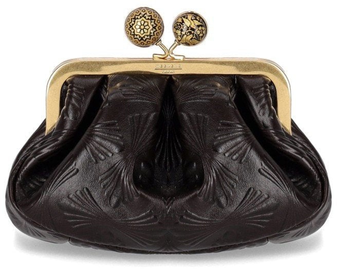 Max Mara MAX MARA WEEKEND PASTICCINO SPANISH HERITAGE SMALL CLUTCH Bruin
